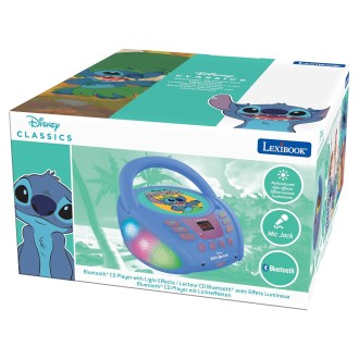 Svítící Bluetooth CD přehrávač Disney Stitch