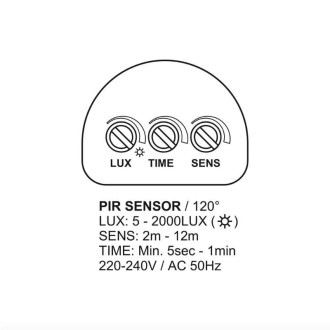 NEDES - LED reflektor + PIR 24W / 4000K - LFX221