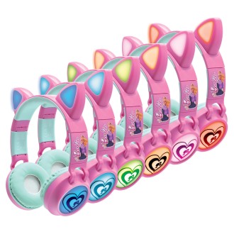 Bezdrátová sluchátka Barbie se svítícími kočičími oušky