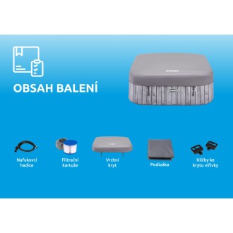 Bazén vířivý MARIMEX AQUAMAR P6002 - laminované PVC čtverec pro 4-6 osob