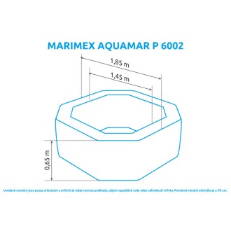 Bazén vířivý MARIMEX AQUAMAR P6002 - laminované PVC čtverec pro 4-6 osob
