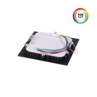 T-led - LED panel 24V 9W RGBCCT 24HB9 čtverec Barva krytu: Černá, Varianta: LED panel 24V 9W RGBCCT 24HB9 čtverec, Barevná teplota (К): RGBCCT