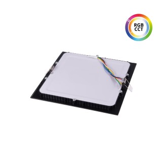 T-led - LED panel 24V 18W RGBCCT 24HB18 čtverec Barva krytu: Černá, Varianta: LED panel 24V 18W RGBCCT 24HB18 čtverec, Barevná teplota (К): RGBCCT