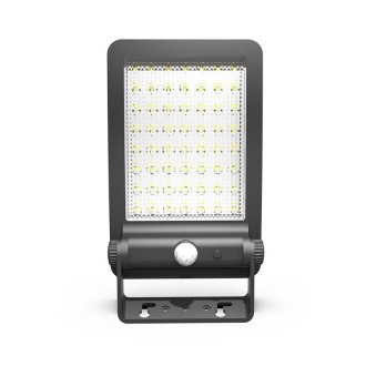 NEDES - LED černé vnejší solární svítidlo se senzorem 5W / 4000K - LS024