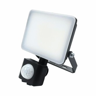 NEDES - Venkovní černý LED reflektor s PIR senzorem 20W / 4000K - LF7022S