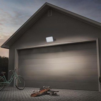 NEDES - Venkovní černý LED reflektor 30W / 4000K - LF7023