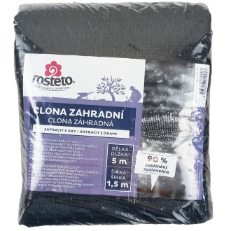 Clona zahradní 90% Rosteto - 5x1,5 m antracit s oky