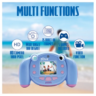 HD kamera a fotoaparát v jednom s SD kartou Disney Stitch