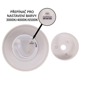 T-led - LED nástěnné svítidlo EKLIPSO W bílé Barva krytu: Bílá, Varianta: 18W, Napětí (V): 230 V