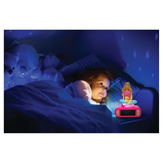 Budík s nočním 3D světlem Barbie