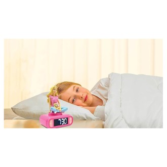 Budík s nočním 3D světlem Barbie