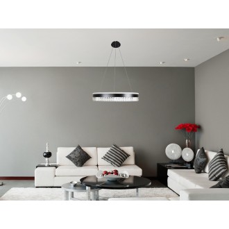 NEDES - LED luxusní závěsné křišťálové svítidlo s dálkovým ovladačem 80W - TA2302/B
