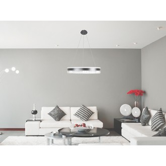 NEDES - LED luxusní závěsné křišťálové svítidlo s dálkovým ovladačem 80W - TA2302/B