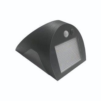 NEDES - LED šedé nástěnné solární svítidlo 3W / 3000K / 4000K - LS225
