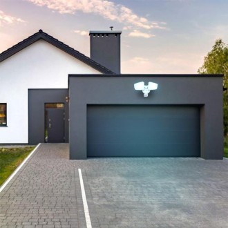 NEDES - Venkovní bílý LED reflektor s PIR senzorem 24W / 3000K / 4000K / 6000K - LFX125