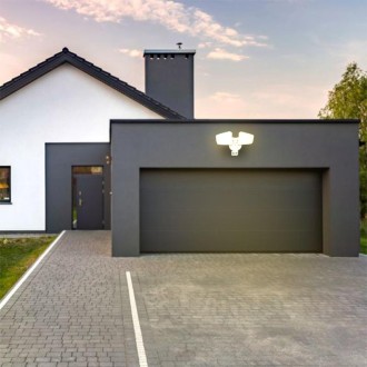 NEDES - Venkovní bílý LED reflektor s PIR senzorem 24W / 3000K / 4000K / 6000K - LFX125