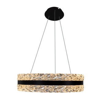 NEDES - LED luxusní závěsné křišťálové svítidlo s dálkovým ovladačem 80W - TA2303/B