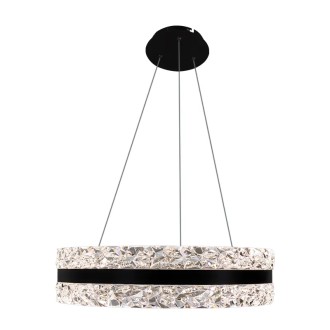 NEDES - LED luxusní závěsné křišťálové svítidlo s dálkovým ovladačem 80W - TA2303/B