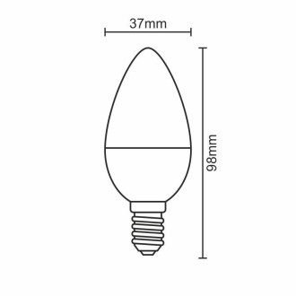 NEDES - LED žárovka 5W - C37 / E14 / SMD / 3000K - ZLS712