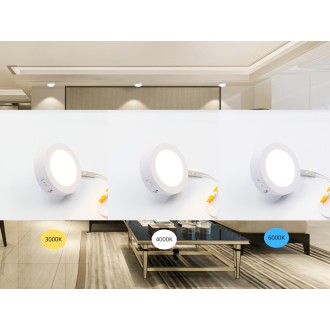 NEDES - LED přisazený panel 6W / PRSF / SMD / CCT / WH - LPL331