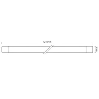NEDES - LED svítidlo 72W / IP20 WTL1200 / 4000K - LNL125