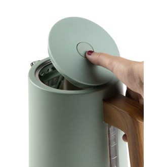 Rychlovarná konvice - nerez, zelená WOOD YOU - DOMO DO9282WK