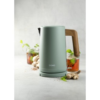 Rychlovarná konvice - nerez, zelená WOOD YOU - DOMO DO9282WK