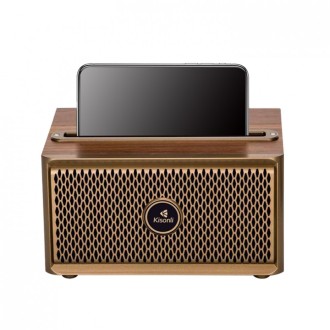 Kisonli G1 reproduktor, Bluetooth, USB, SD, AUX, FM, Hnědá