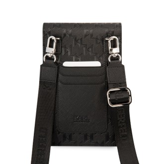 Karl Lagerfeld Saffiano Monogram Wallet Phone Bag černý