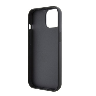 Karl Lagerfeld Fixed Glitter Metal Ikonik Zadní Kryt pro iPhone 15 Černý