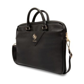 Guess PU Grained 4G Metal Logo Computer Bag 15/16" Black