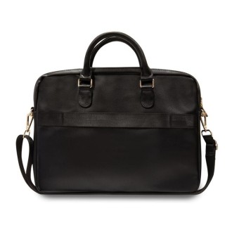 Guess PU Grained 4G Metal Logo Computer Bag 15/16" Black