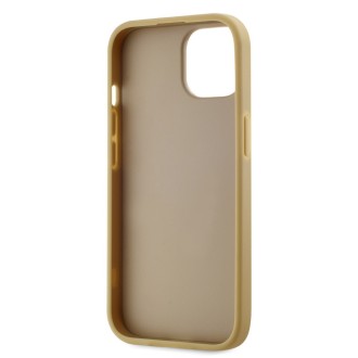 Karl Lagerfeld Wrinkled PU Signature Logo Zadní Kryt pro iPhone 15 Gold
