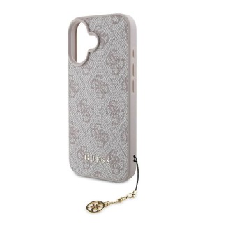 Guess 4G Charm Zadní Kryt pro iPhone 16 Tone on Tone Růžová