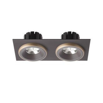 Rendl - SHARM SQ II zápustná bílá měď 230V LED 2x10W 24° 3000K Barva: Černá