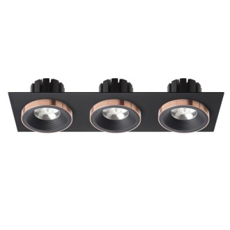 Rendl - SHARM SQ III zápustná bílá měď 230V LED 3x10W 24° 3000K Barva: Černá