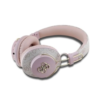 Guess PU 4G Metal Logo ENC Bezdrátová Sluchátka Růžová