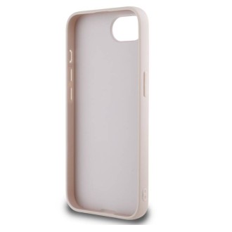 Guess PU 4G Metal Logo Zadní Kryt pro iPhone 16e Růžová