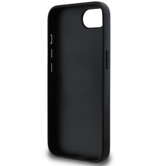 Guess PU Grained 4G Metal Logo Zadní Kryt pro iPhone 16e Černá