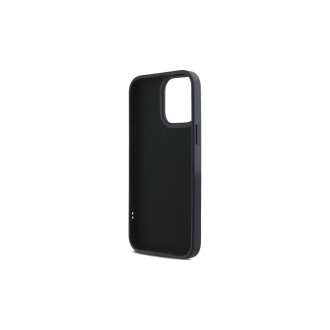 Karl Lagerfeld 3D Rubber Glitter Logo Zadní Kryt pro iPhone 15 Pro Černá