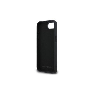 Karl Lagerfeld 3D Rubber Karl and Choupette Zadní Kryt pro iPhone 16e Černá