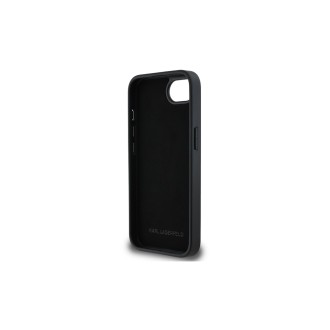 Karl Lagerfeld Fixed Glitter Metal K&CH Zadní Kryt pro iPhone 16e Černá