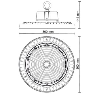 NEDES LED svítidlo High Bay UFO 150W / IP65 / 5000K - LU422N