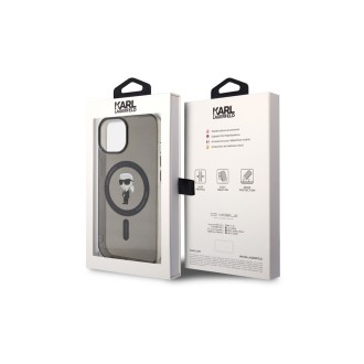 Karl Lagerfeld IML Ikonik MagSafe Zadní Kryt pro iPhone 15 Černá