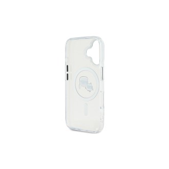 Karl Lagerfeld IML K&CH Heads Metal Frame MagSafe Zadní Kryt pro iPhone 16 Průhledná