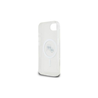 Karl Lagerfeld IML K&CH Heads Metal Frame MagSafe Zadní Kryt pro iPhone 16e Průhledná