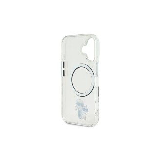 Karl Lagerfeld IML Karl and Choupette MagSafe Zadní Kryt pro iPhone 16 Průhledná