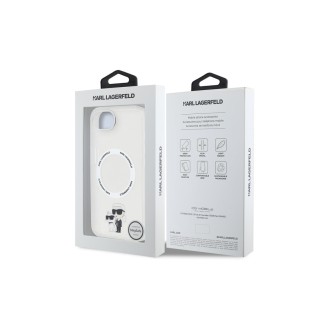 Karl Lagerfeld IML Karl and Choupette MagSafe Zadní Kryt pro iPhone 16e Průhledná