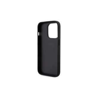 Karl Lagerfeld PU Saffiano Karl and Choupette Zadní Kryt pro iPhone 14 Pro Černá