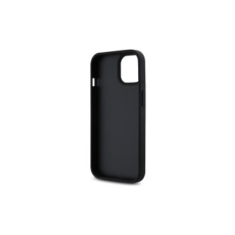 Karl Lagerfeld PU Saffiano Karl and Choupette Zadní Kryt pro iPhone 15 Černá
